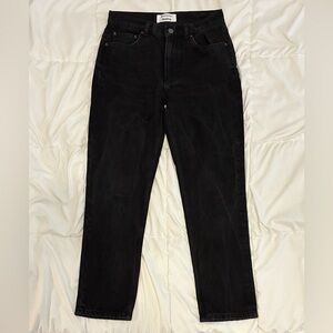 Reformation Women's Jeans Black Mid Rise Ankle Denim Size 25
